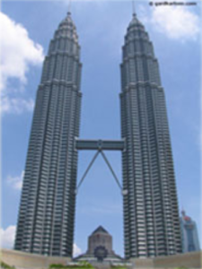 Towers with a bridge connecting them